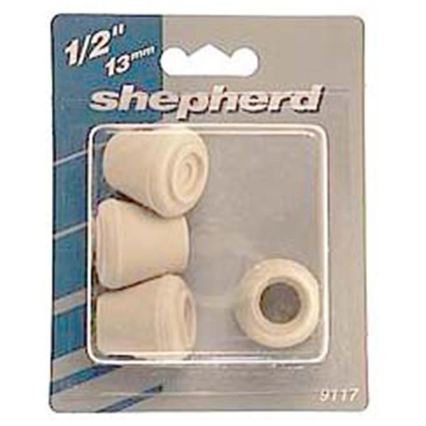 Shepherd Shepherd 9128 4 Count 1 in. Black Rubber Leg Tips 9128